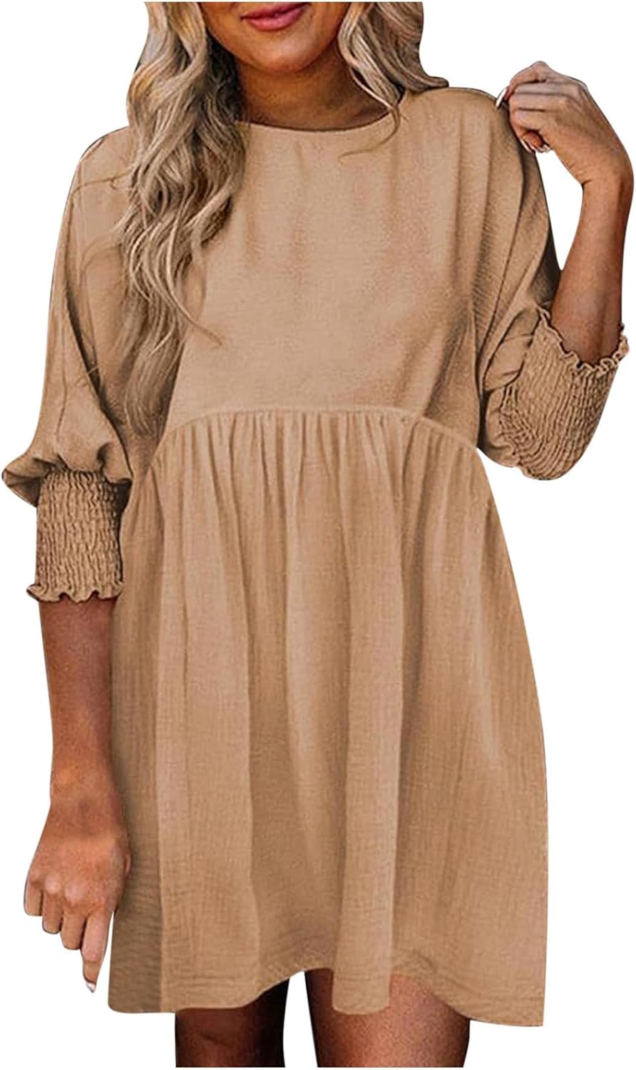 Felicity | Women's Ruched Long Sleeve Mini Dress - Image 1