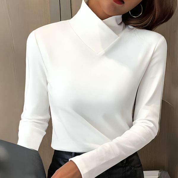 Florencia | Women's Turtleneck Long Sleeve Top - Image 1
