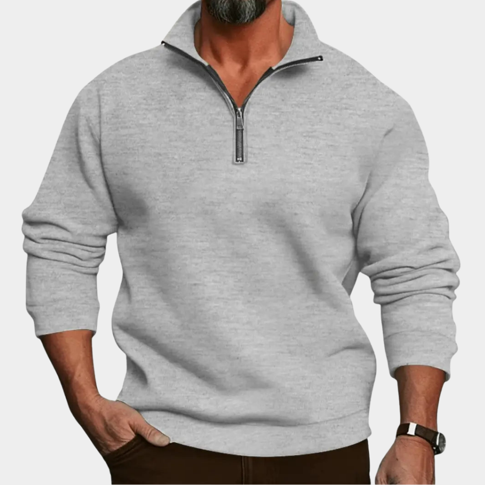 Garvon | Men's Quarter-Zip Pullover Sweater - Image 1