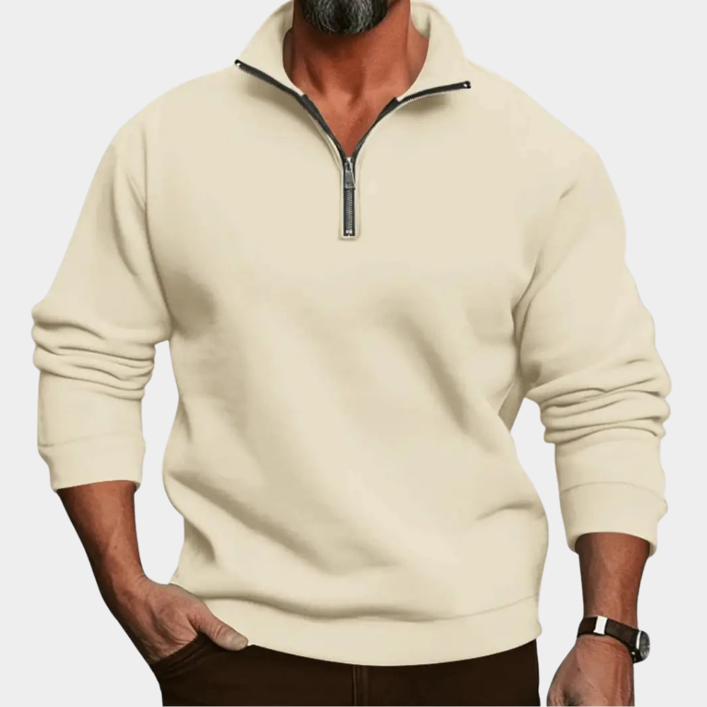 Garvon | Men's Quarter-Zip Pullover Sweater - Image 2