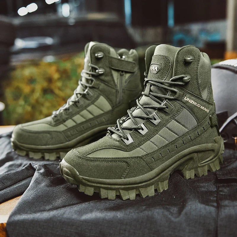 Gavrick | Men's Tactical Ankle Boots - Olive Green - Image 1