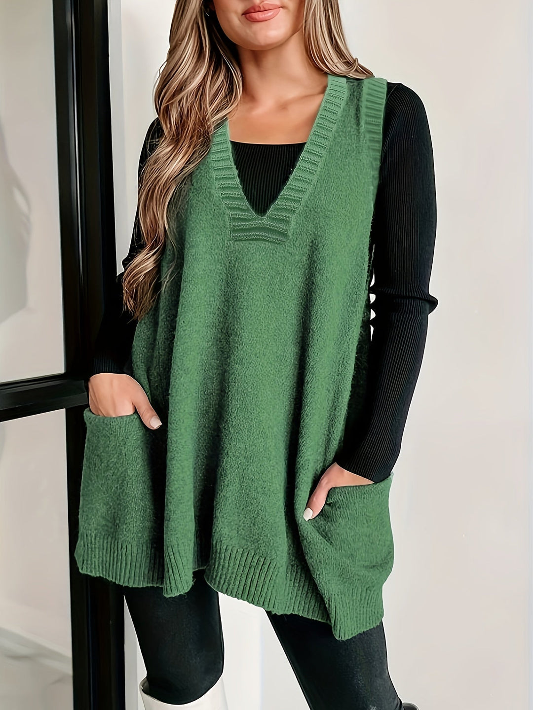 Genevra | Women's V-Neck Sleeveless Vest - Image 1