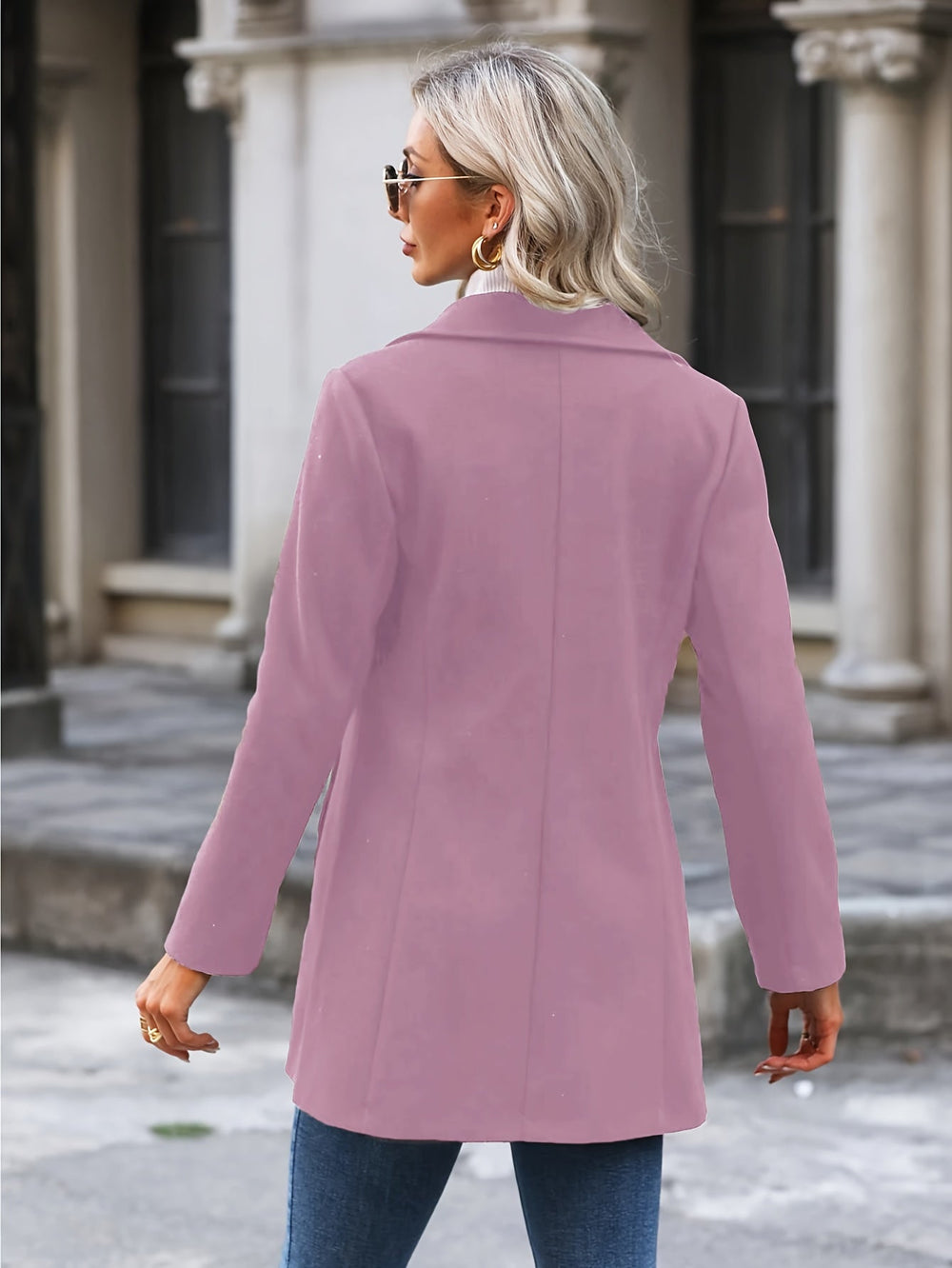 Glenara | Women's Button-Front Winter Coat - Pink - Image 2