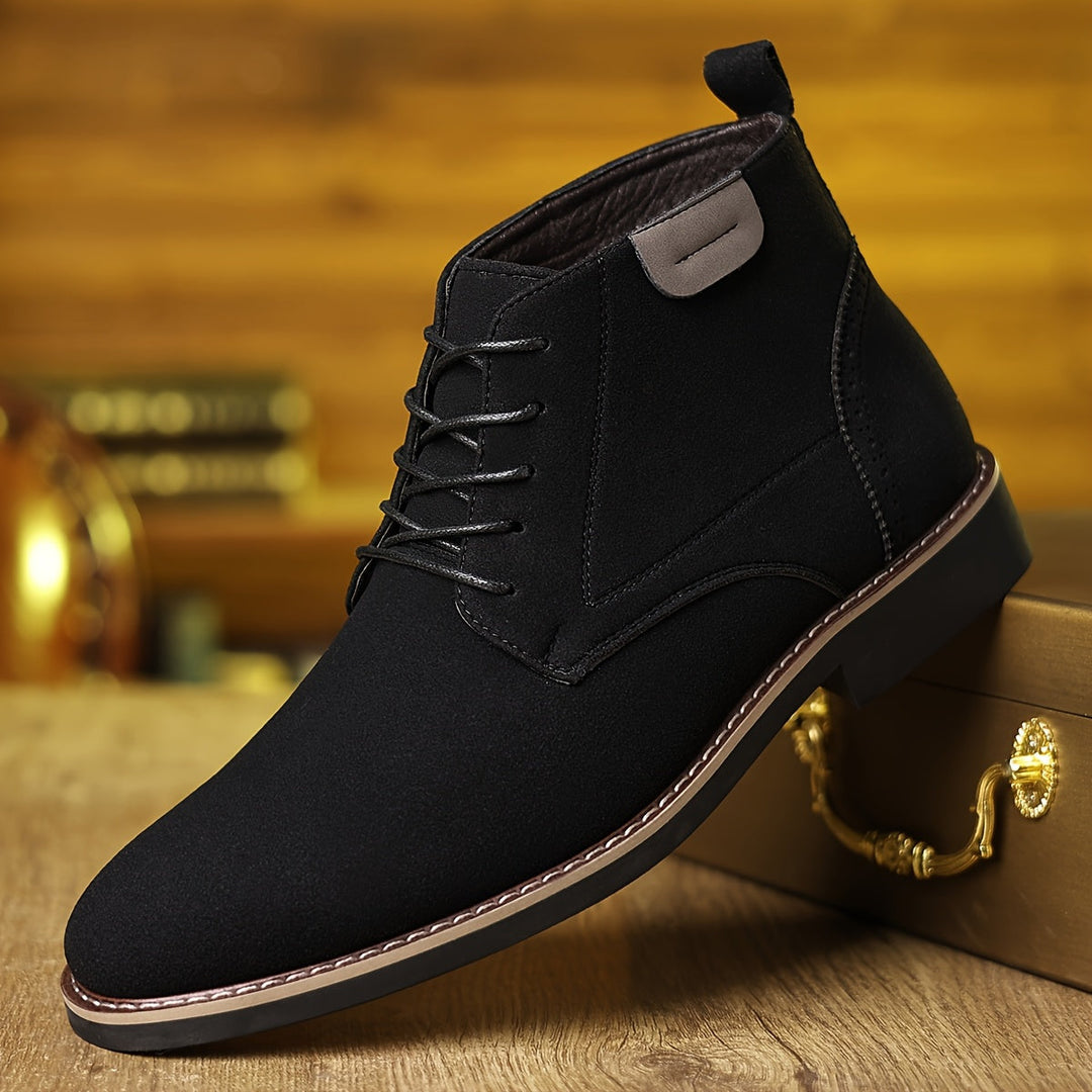 Gorvin | Men's Lace-Up Ankle Boots - Black - Image 1