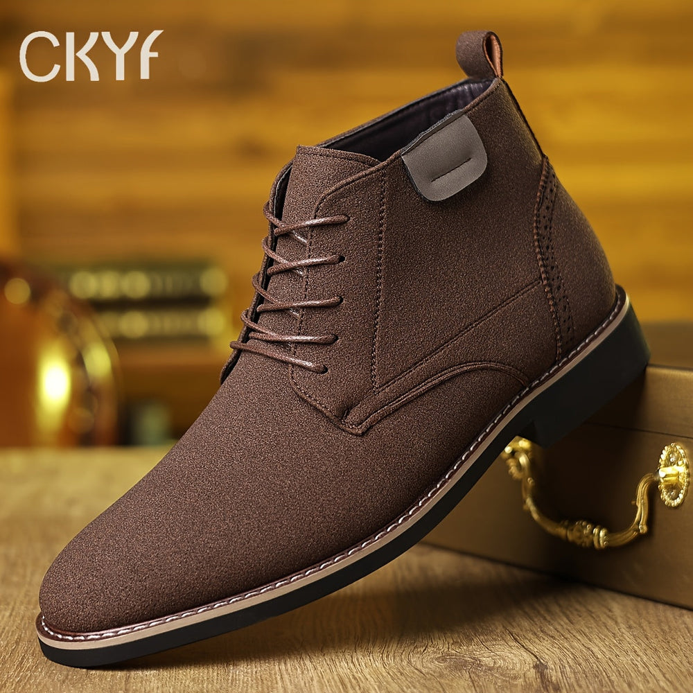 Gorvin | Men's Lace-Up Ankle Boots - Black - Image 2