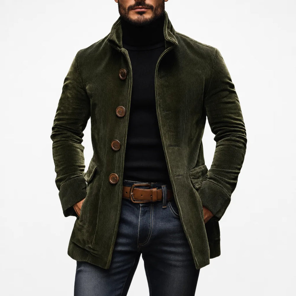 Grantham | Men's Winter Jacket Slim-Fit Corduroy Coat - Image 2