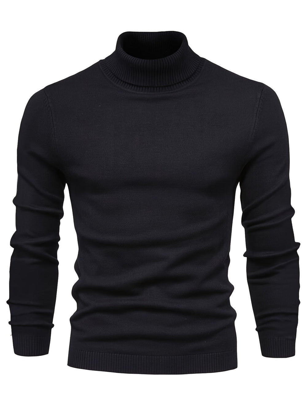 Grenfeld | Men's Mock-Neck Sweater Slim Fit - Black - Image 2