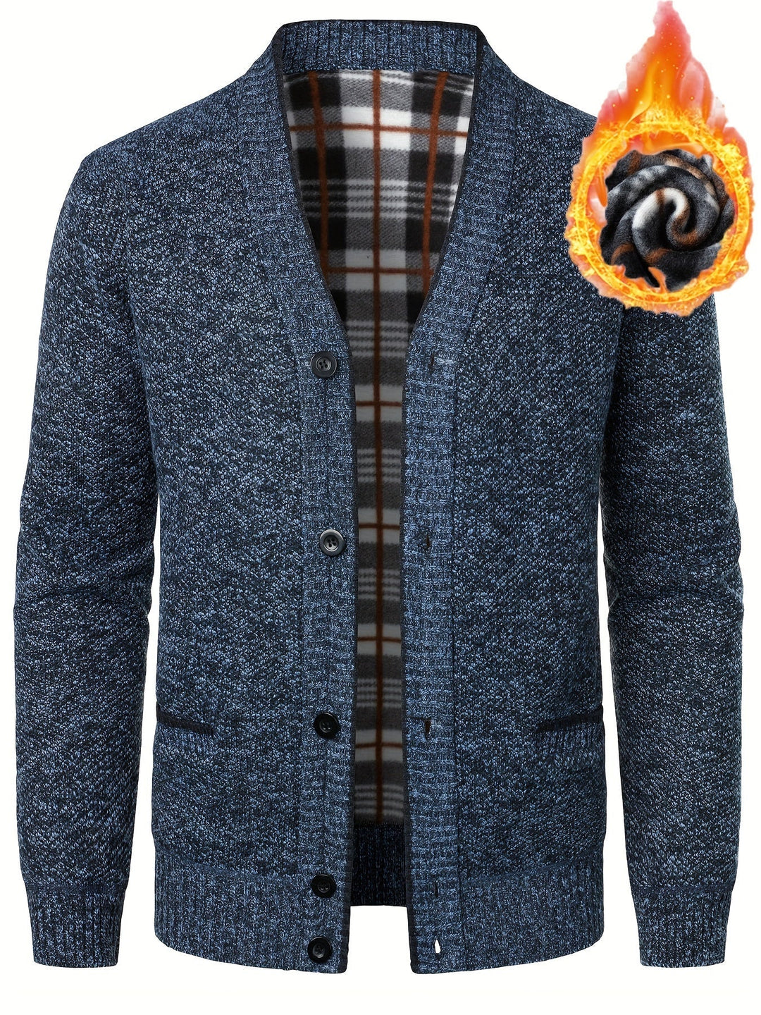 Gulliver | Men's Fleece-Lined Button-Front Cardigan - Image 1