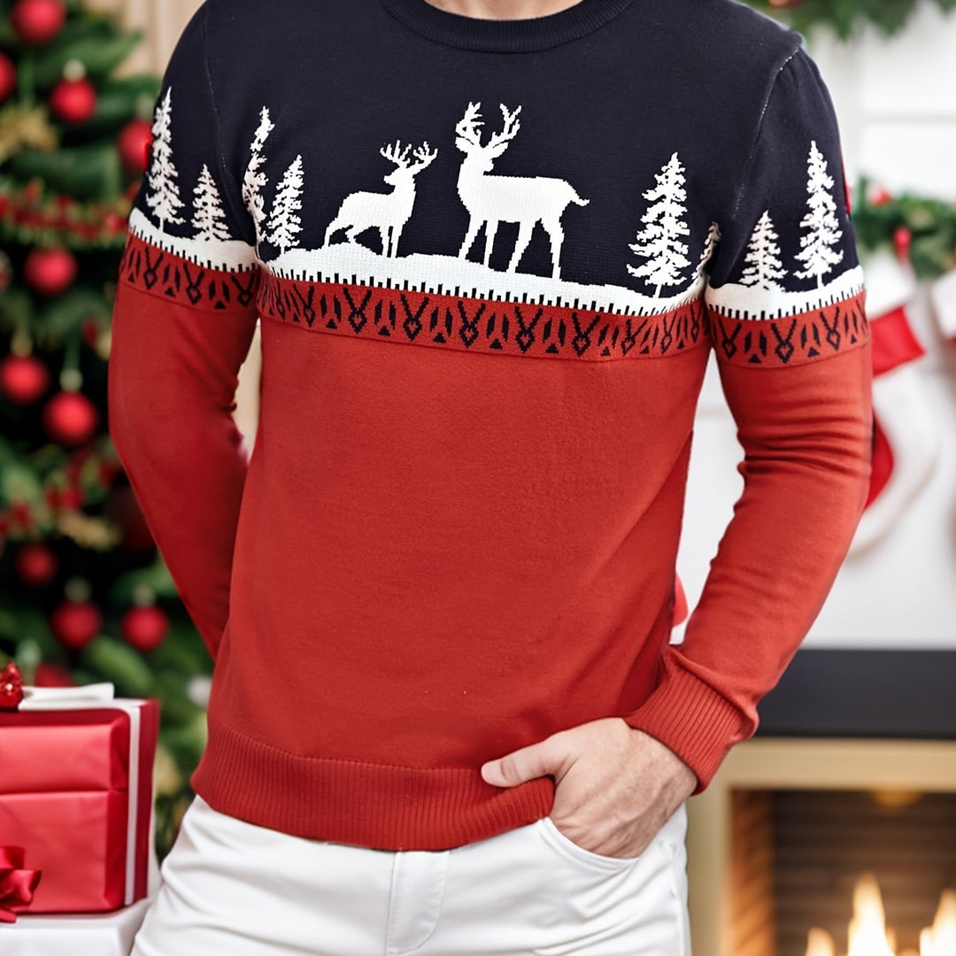Halvord | Men's Christmas Sweater Reindeer Knit - Image 1