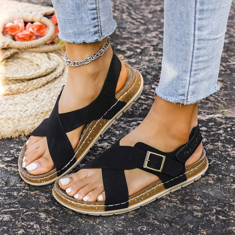 Ione | Women's Buckle Strap Platform Sandals - Image 2