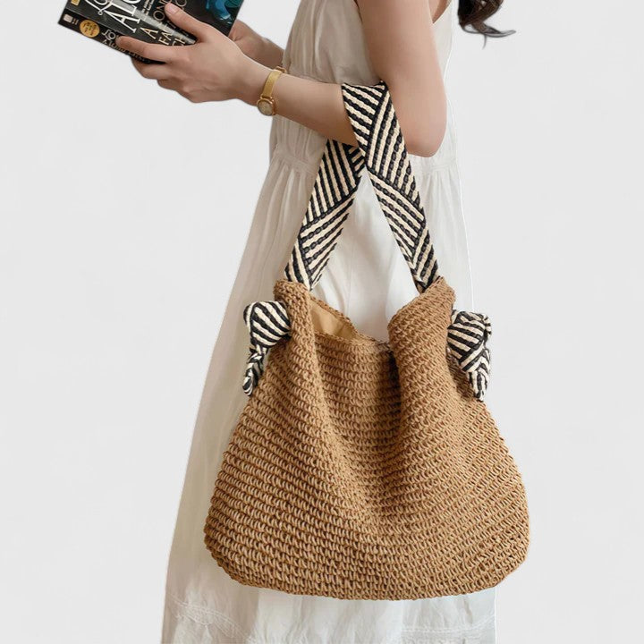 Juniana | Women's Woven Striped Strap Shoulder Bag - Image 1