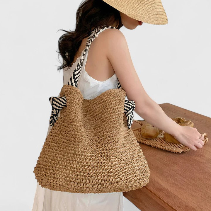 Juniana | Women's Woven Striped Strap Shoulder Bag - Image 2