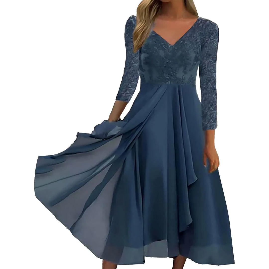 Lavinia | Women's V-Neck Lace Maxi Dress - Image 1