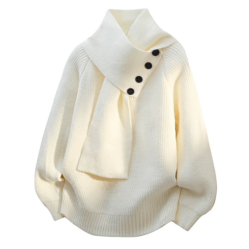 Lysandra | Women's Cowl Neck Long Sleeve Sweater - Image 1