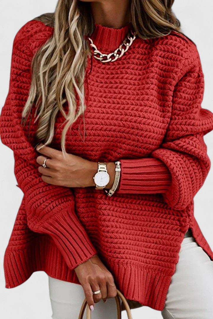 Magnolia | Women's Mock Neck Chunky Knit Sweater - Image 2