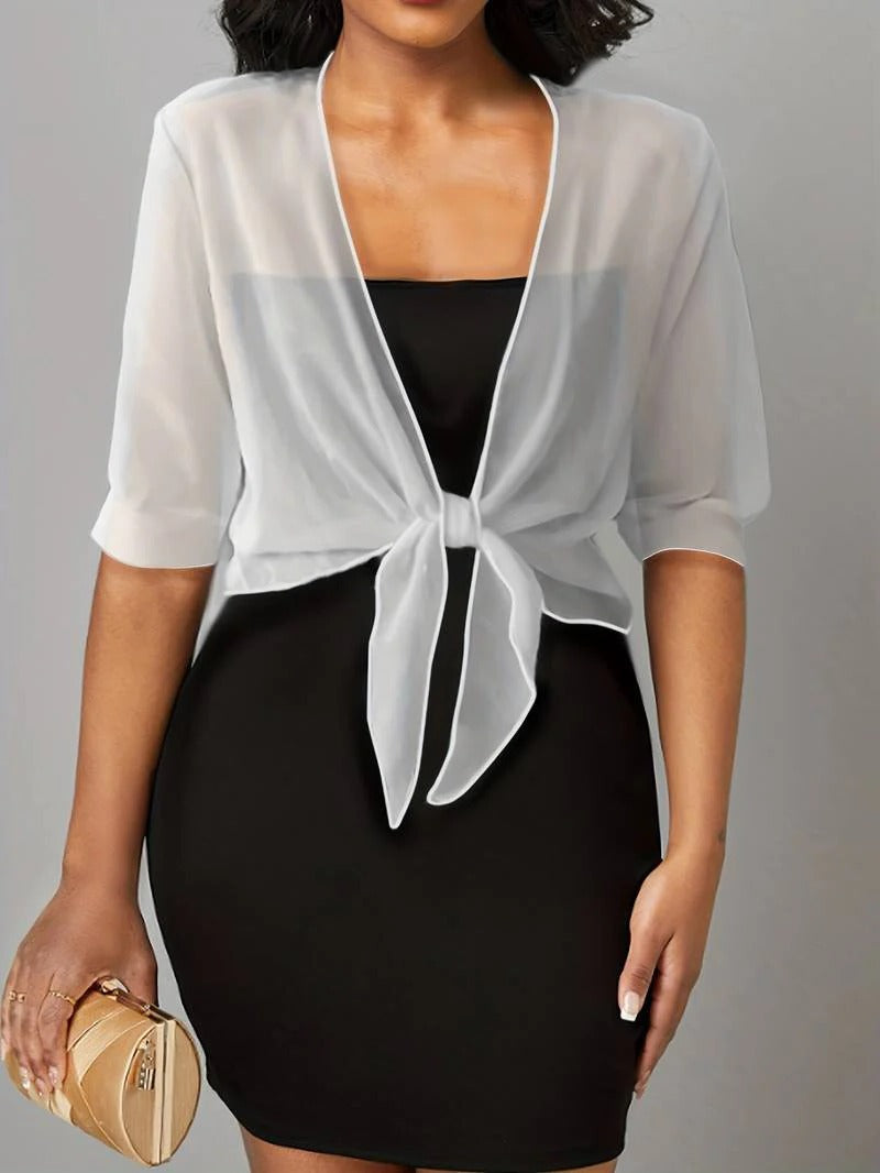 Marina | Women's Tie Front Open Blouse - Image 1