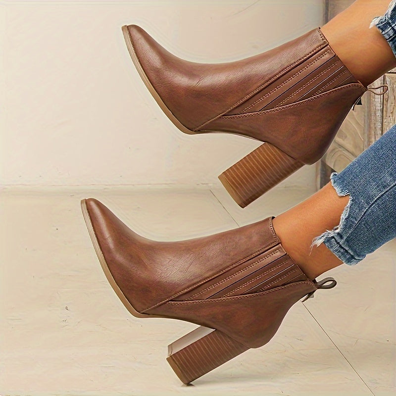 Marlowe | Women's Block Heel Ankle Boots - Black - Image 2