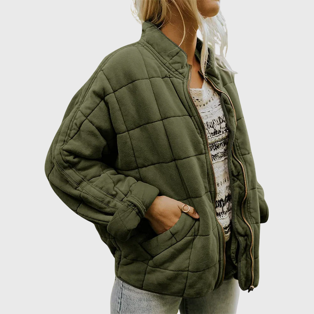 Marlowe | Women's Oversized Quilted Bomber Jacket - Image 1