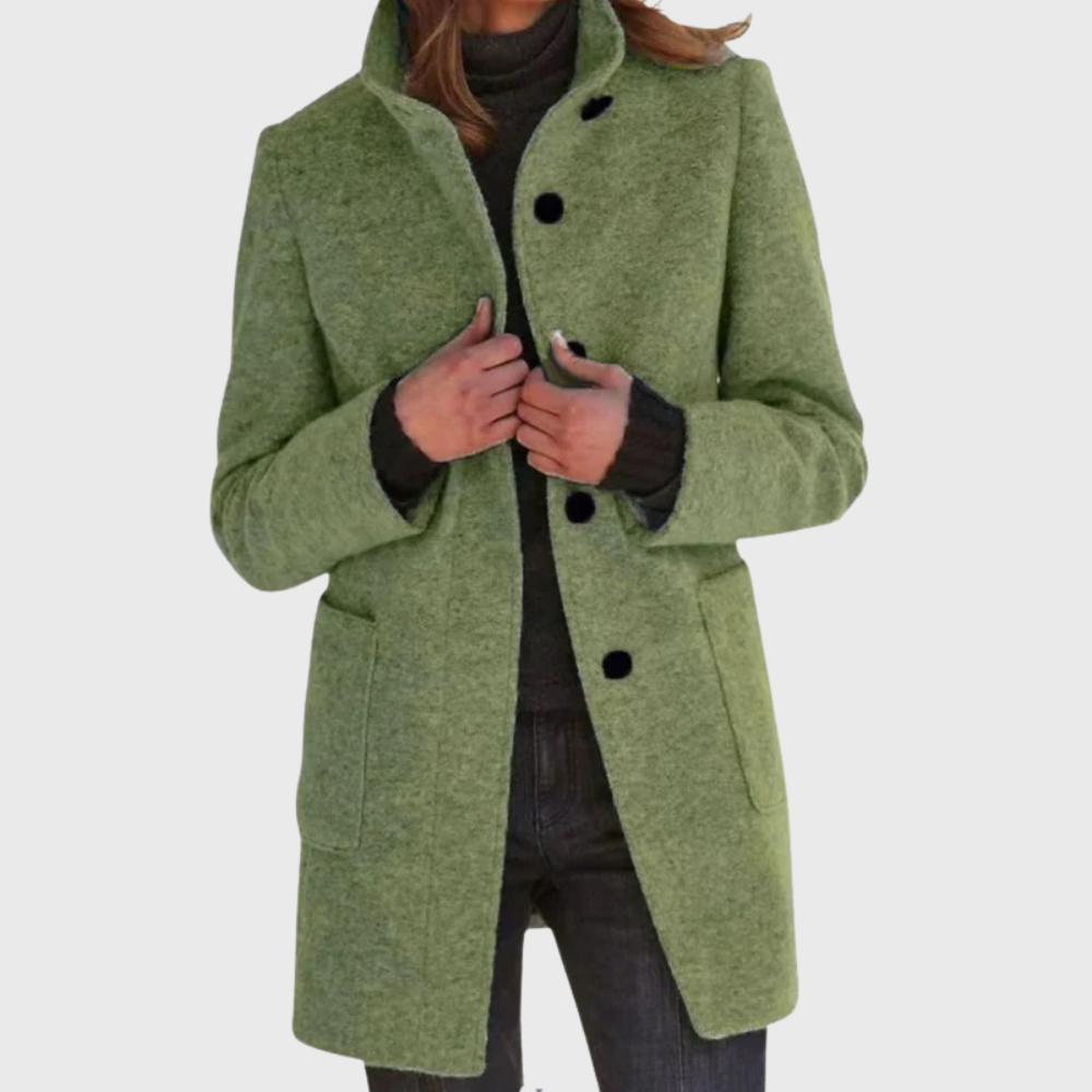Ondora | Women's Button Front Long Coat - Image 2