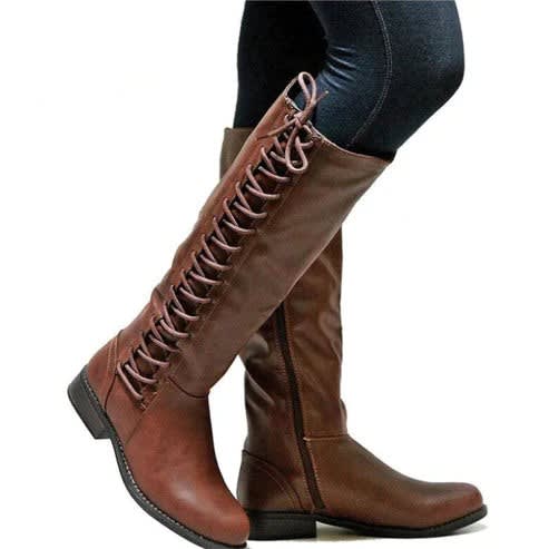 Orvelle | Women's Knee-High Boots Lace-Up - Image 2