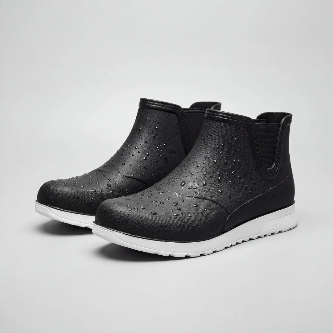 Orvindra | Women's Waterproof Ankle Rain Boots - Black - Image 1