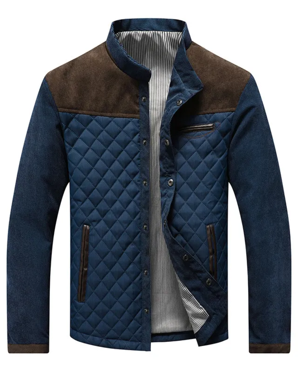 Radcourt | Men's Quilted Puffer Jacket - Navy - Image 2