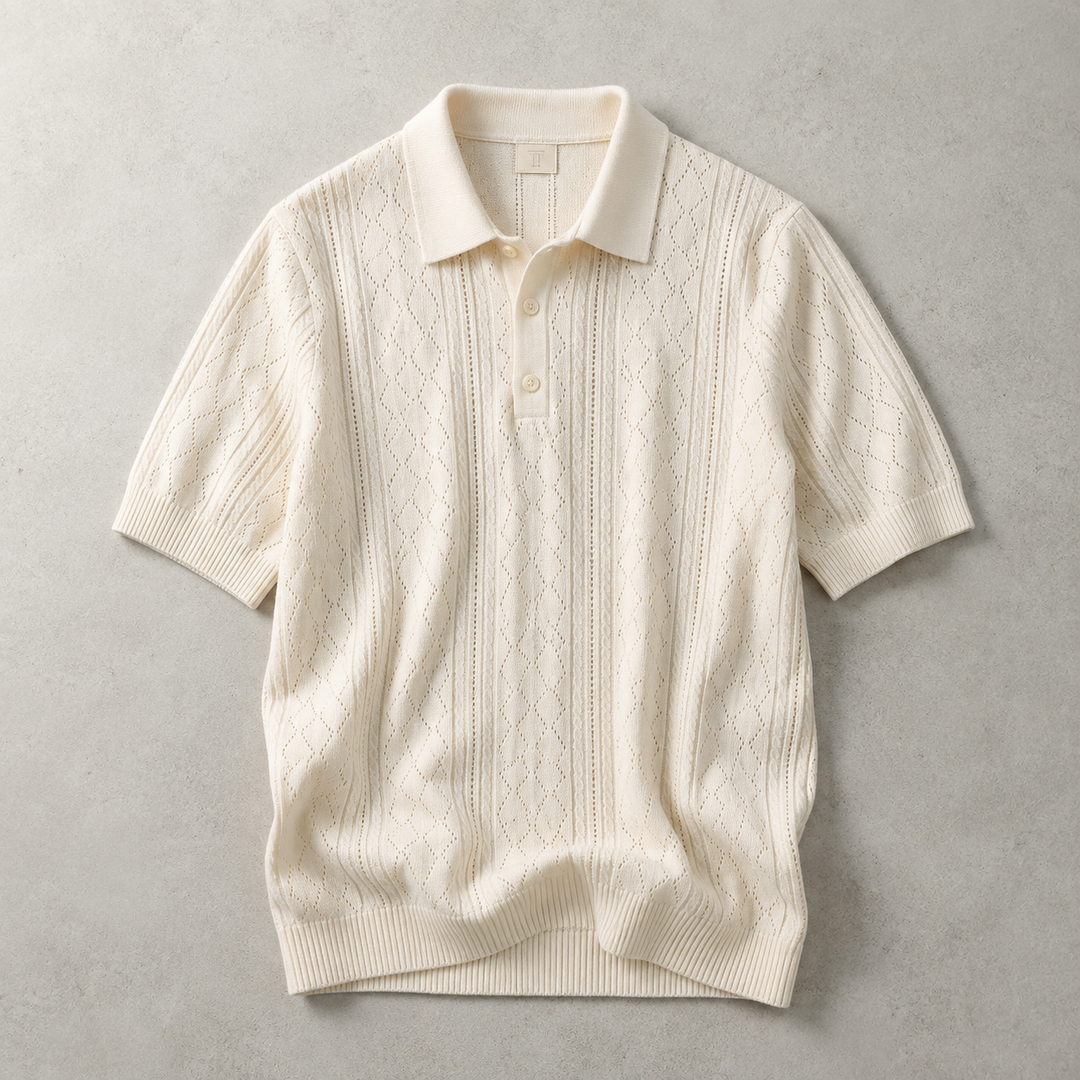 Radmere | Men's Knit Polo Sweater Short Sleeve - Image 1