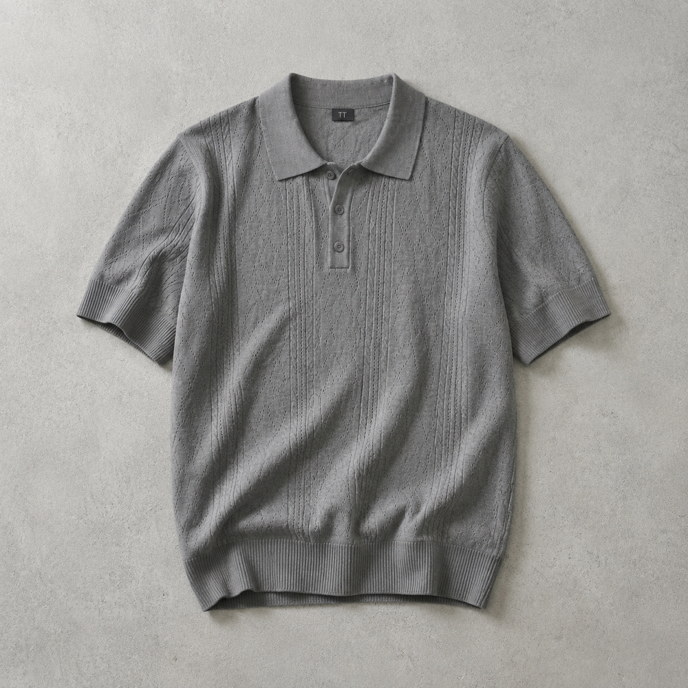 Radmere | Men's Knit Polo Sweater Short Sleeve - Image 2