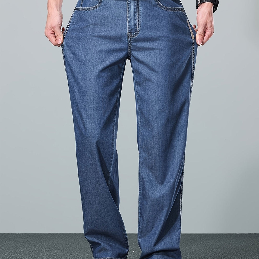 Radven | Men's Relaxed Straight Leg Jeans - Blue - Image 1