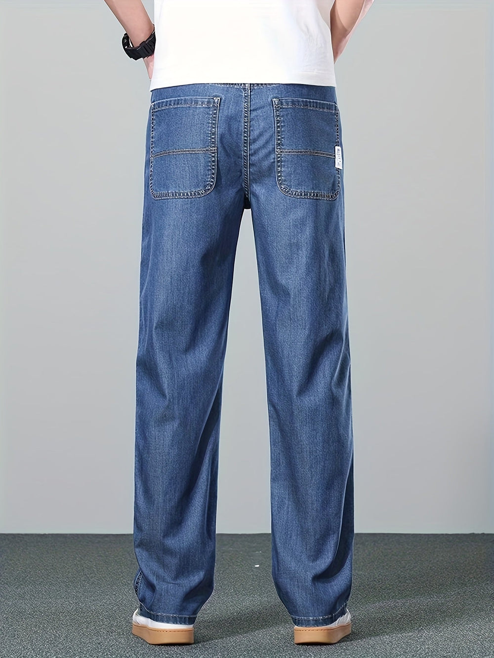 Radven | Men's Relaxed Straight Leg Jeans - Blue - Image 2