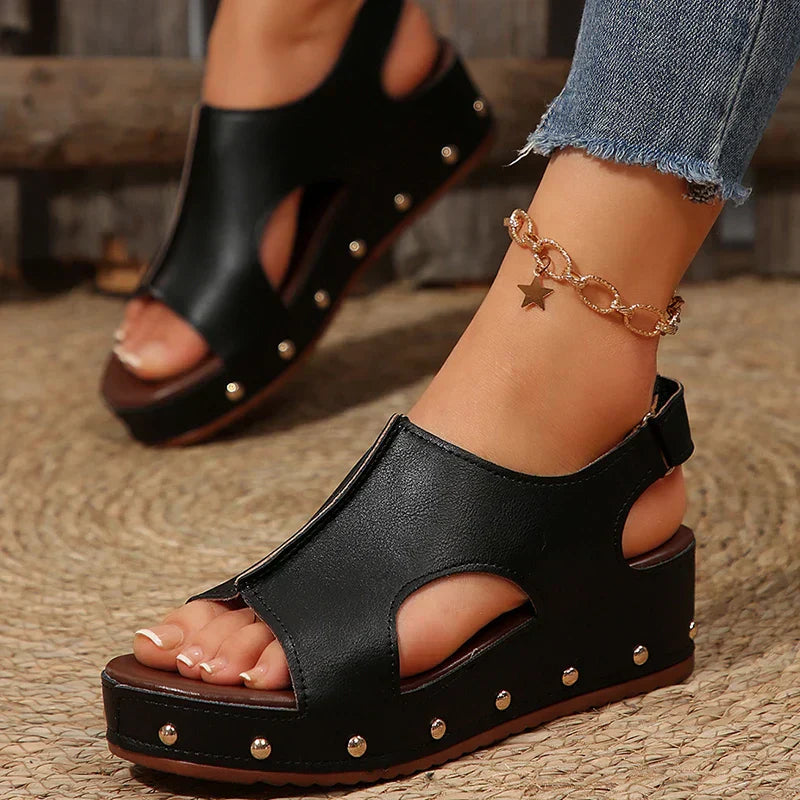 Roxanne | Women's Platform Studded Sandals - Image 1