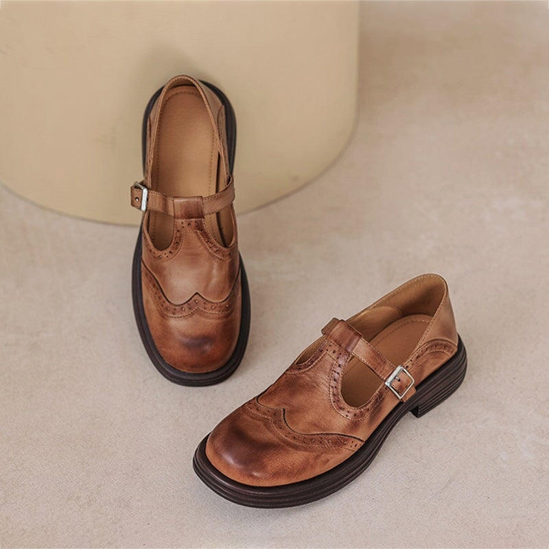 Serenella | Women's T-Strap Block Heel Mary Jane Shoes - Image 2