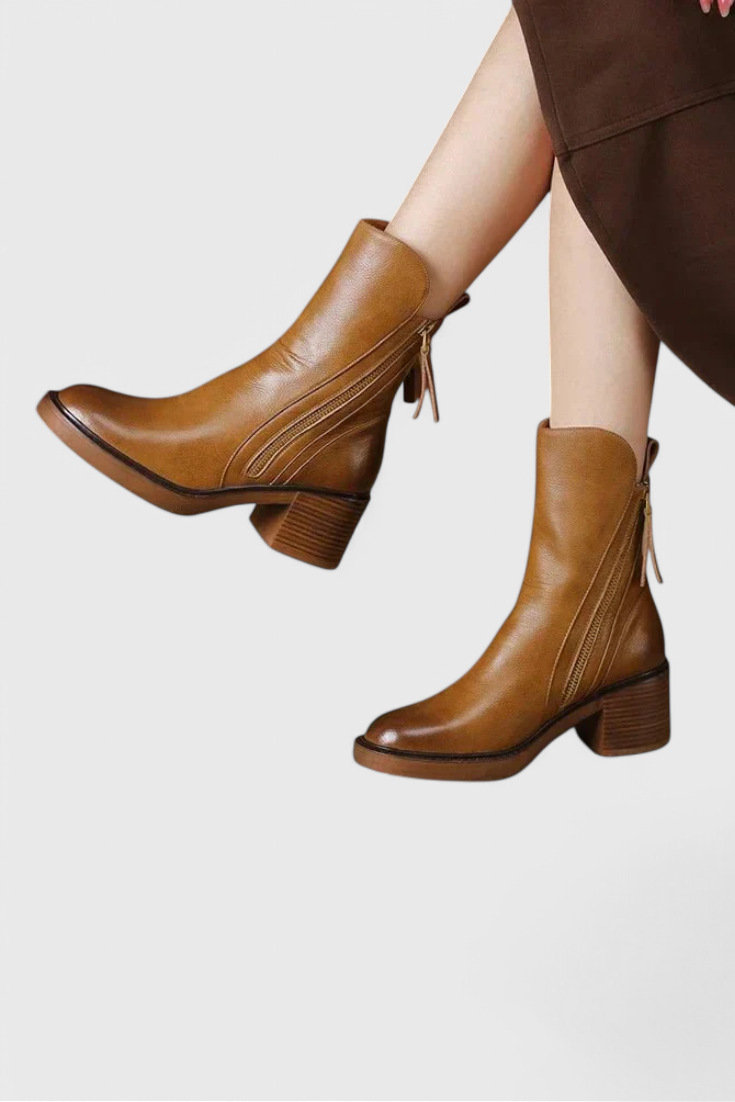 Serenity | Women's Block Heel Ankle Boots - Image 2