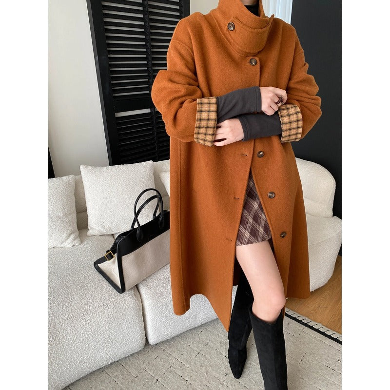 Sevaine | Women's Long Winter Coat Stand Collar - Image 2
