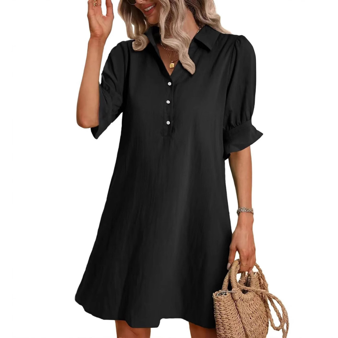 Solange | Women's Button Down Shirt Dress - Image 1