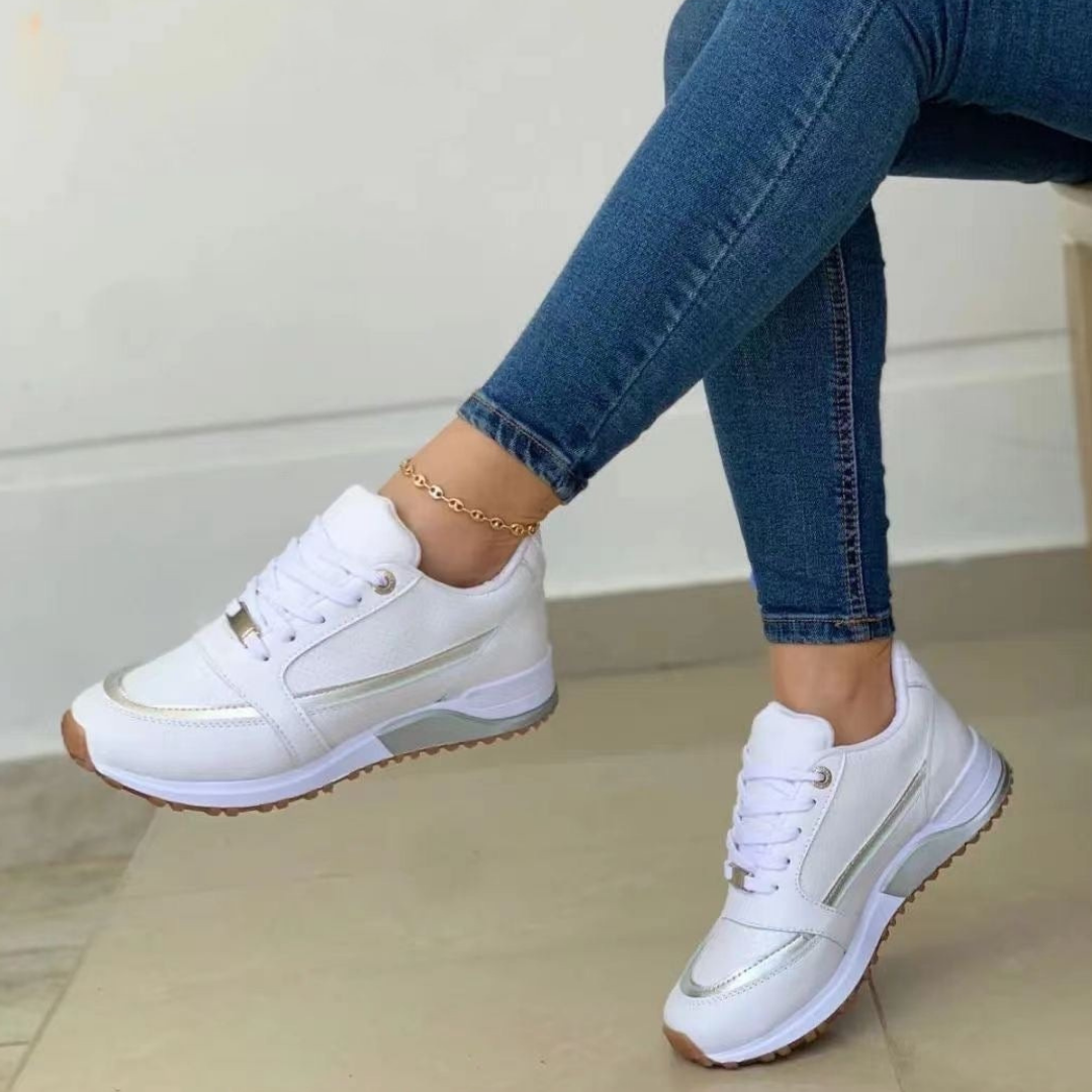 Solvaine | Women's Platform Sneakers Lace-Up - Image 1