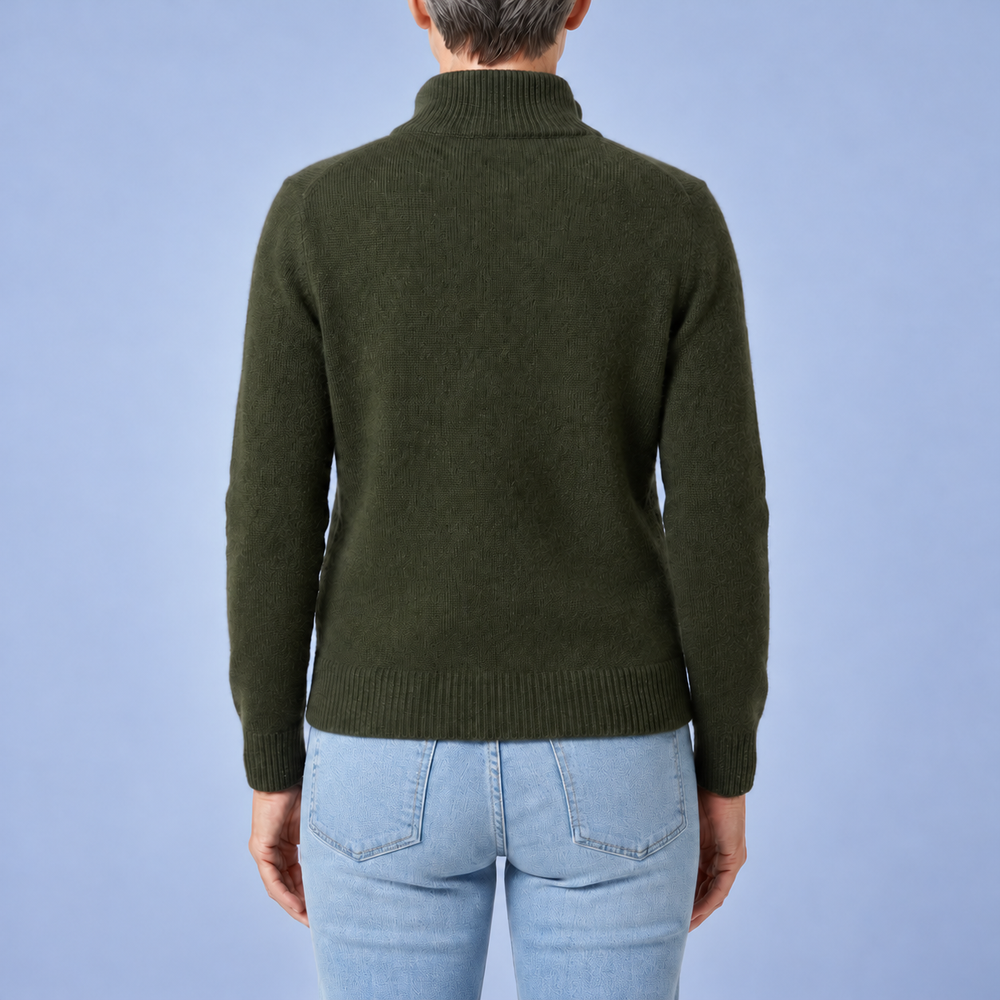 Solveth | Women's Winter Zip-Up Cardigan Sweater - Image 2