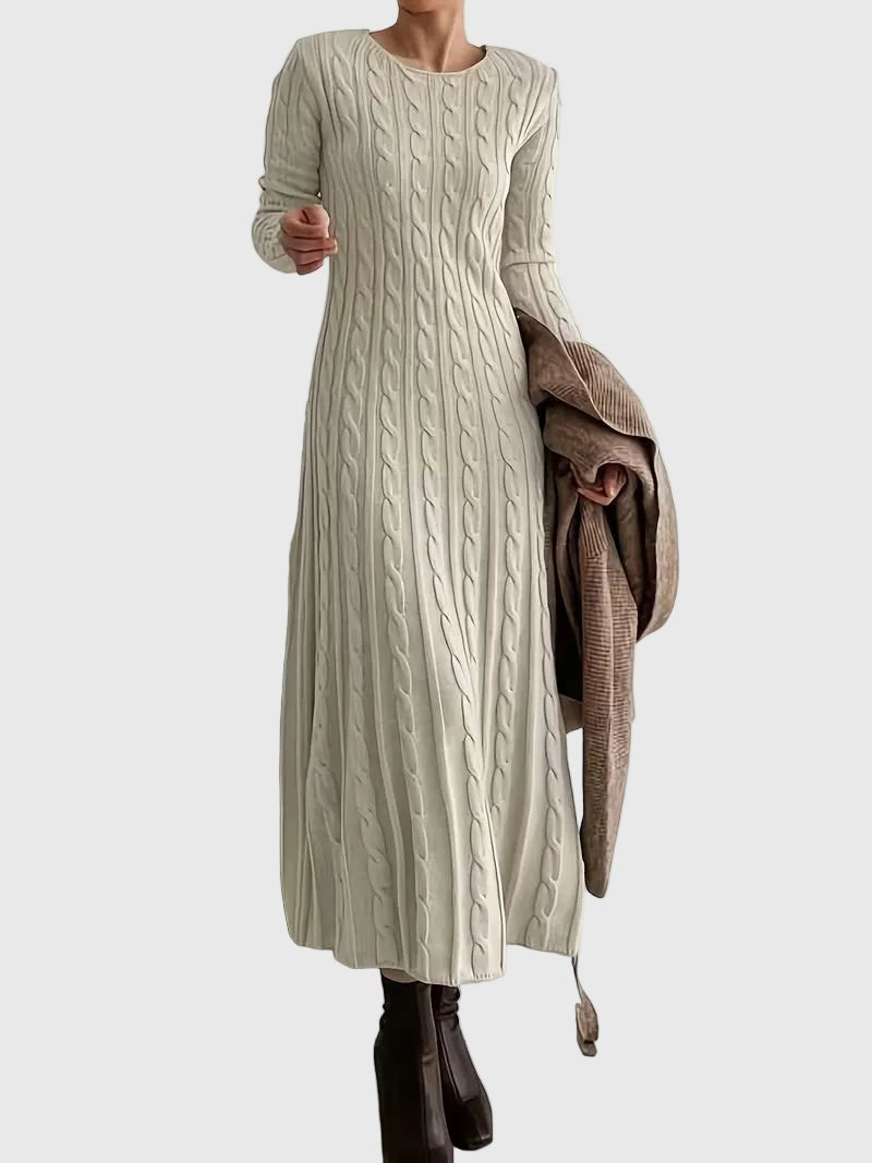 Sorcha | Women's Cable Knit Sweater Dress Maxi - Image 1