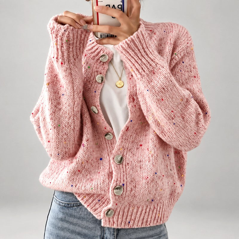 Sorella | Women's Chunky Knit Button-Up Cardigan - Image 2