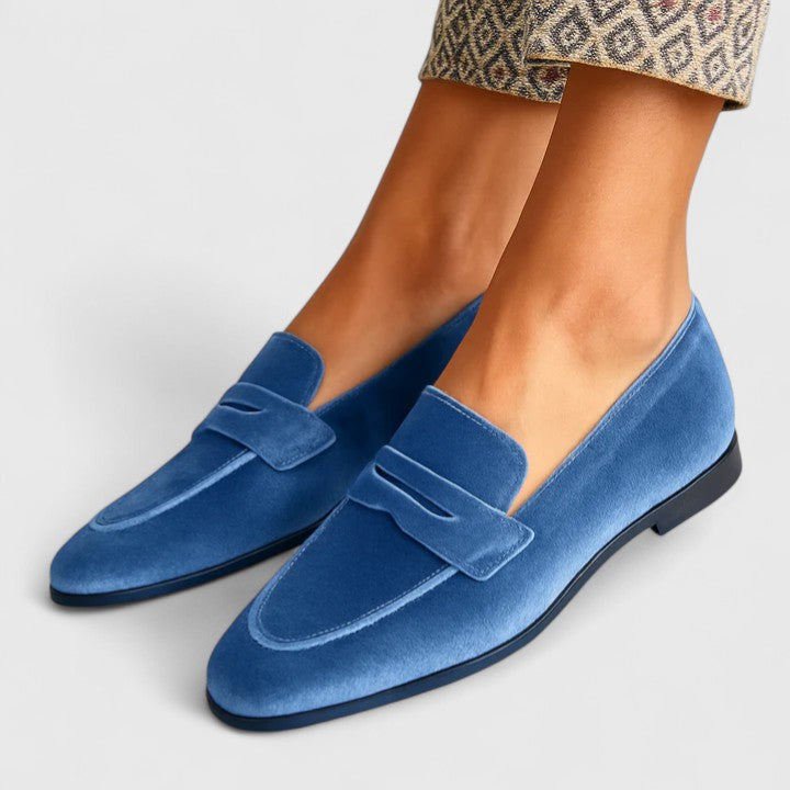 Tallulah | Women's Blue Penny Loafer - Blue - Image 1
