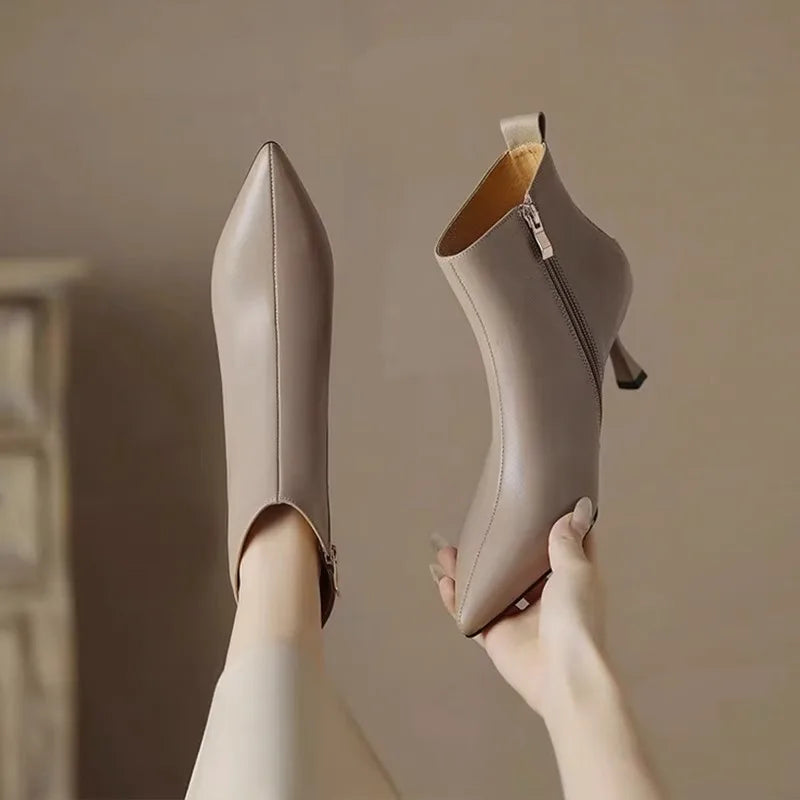 Valeria | Women's Kitten Heel Ankle Boots - Image 2