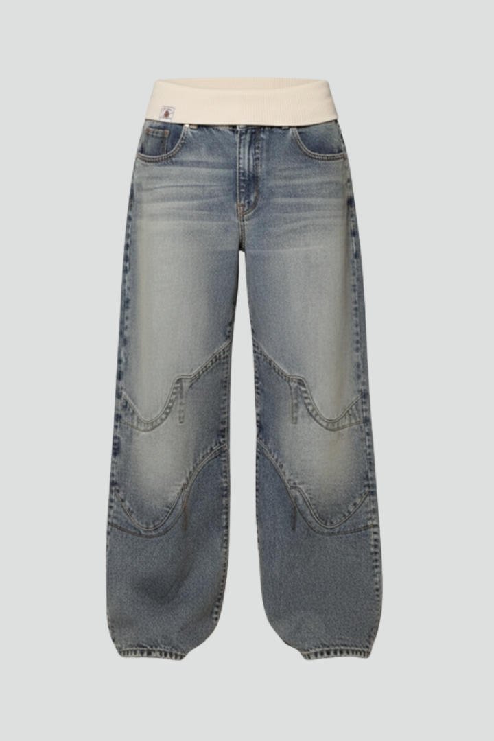 Veldora | Women's Baggy Wide-Leg Jeans - Blue - Image 1