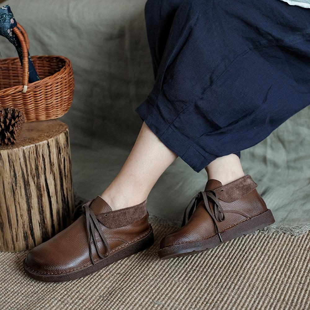Vesperina | Women's Lace-Up Ankle Boots - Brown - Image 2