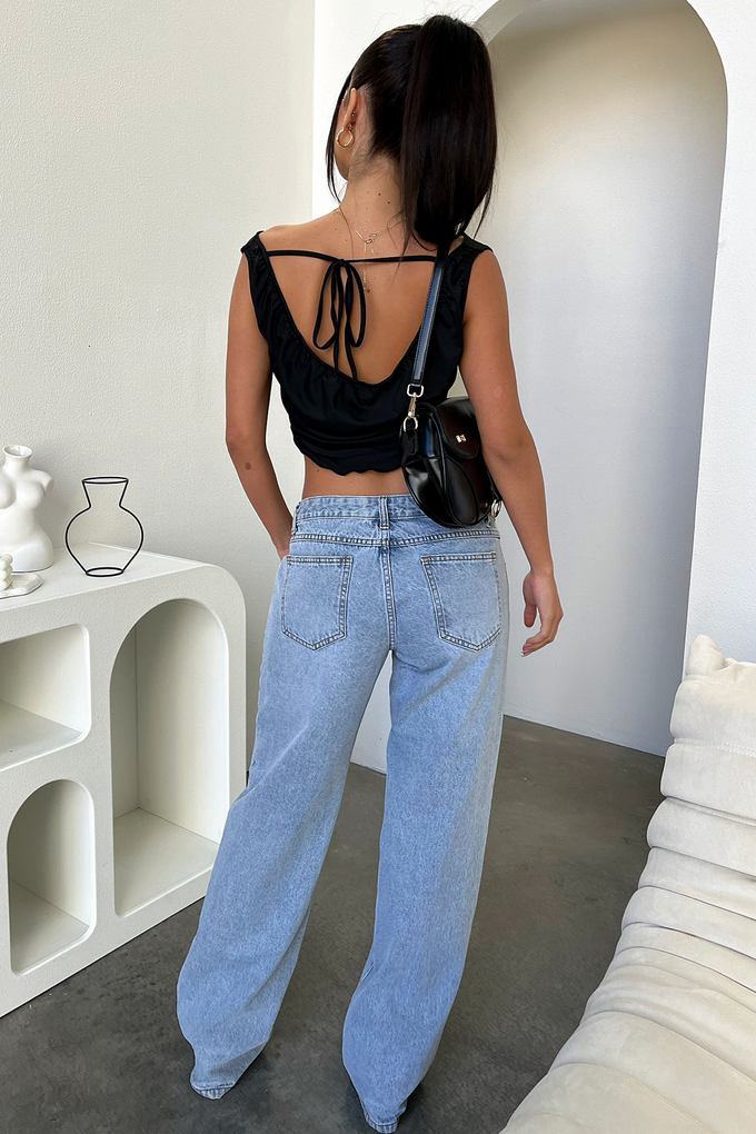 Vorrindel | Women's Baggy Jeans Low Rise Wide Leg - Light Blue - Image 2