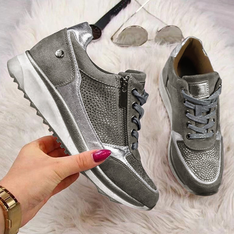Vrenova | Women's Platform Sneakers with Side Zip - Image 1