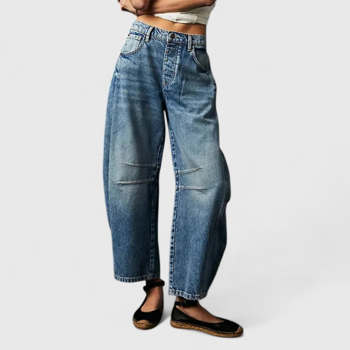 Winifred | Women's High Waist Barrel Leg Jeans - Image 1