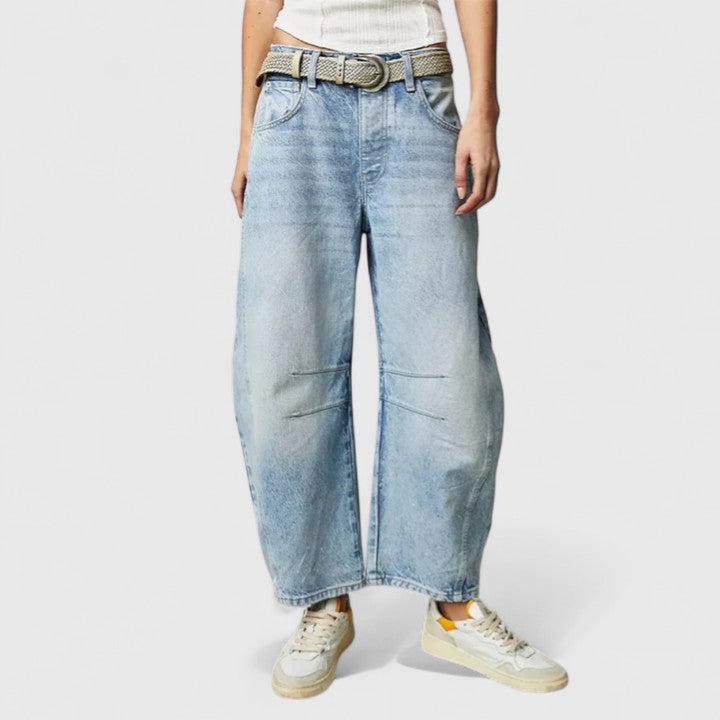 Winifred | Women's High Waist Barrel Leg Jeans - Image 2