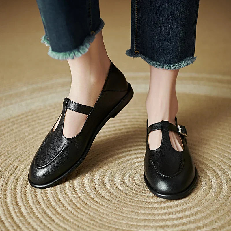 Winifred | Women's T-Strap Mary Jane Flats - Image 1