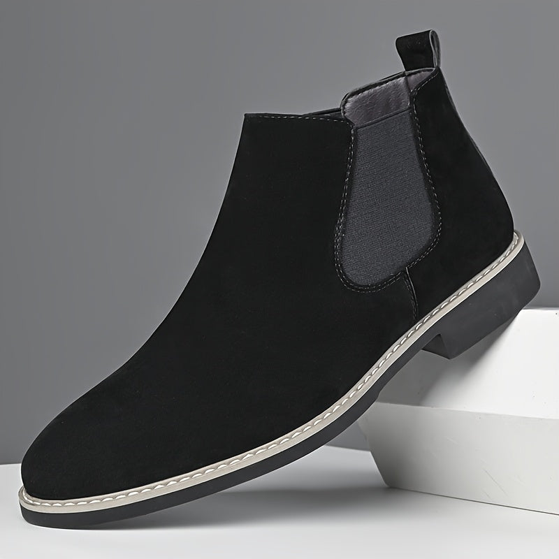 Wulfric | Men's Slip-On Chelsea Ankle Boots - Black - Image 1