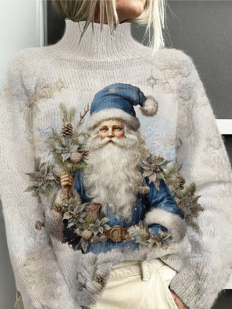 Wynona | Women's Christmas Mock Neck Long Sleeve Sweater - Image 2